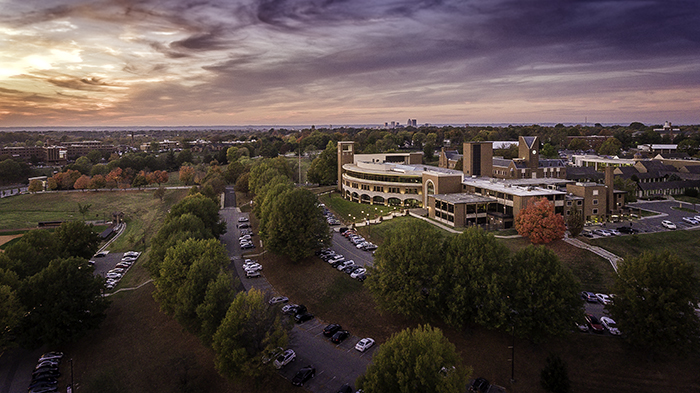 Bellarmine and the Louisville skyline