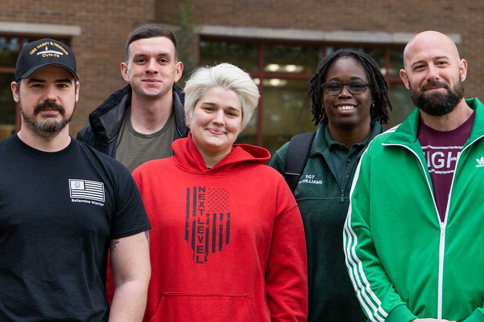 military students pose for a group photo