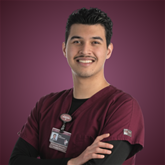 Bellarmine University Nursing student Brian Estrada poses for a portrait.