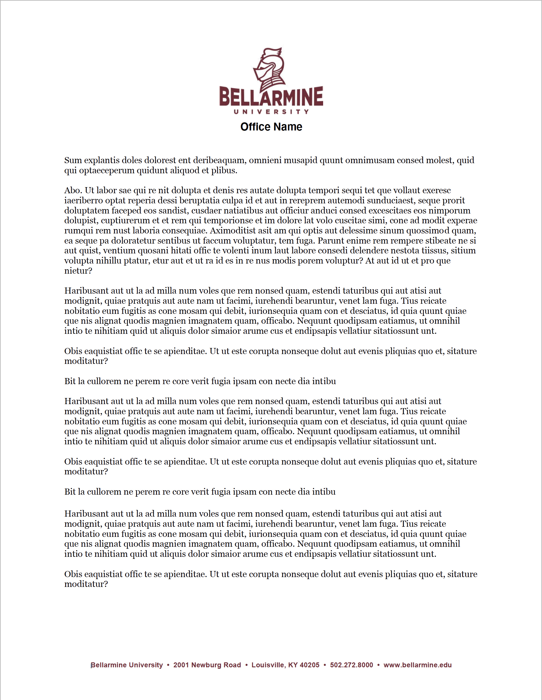 Example of digital letterhead