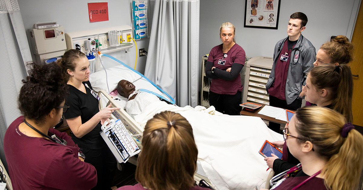 A group of nursing students