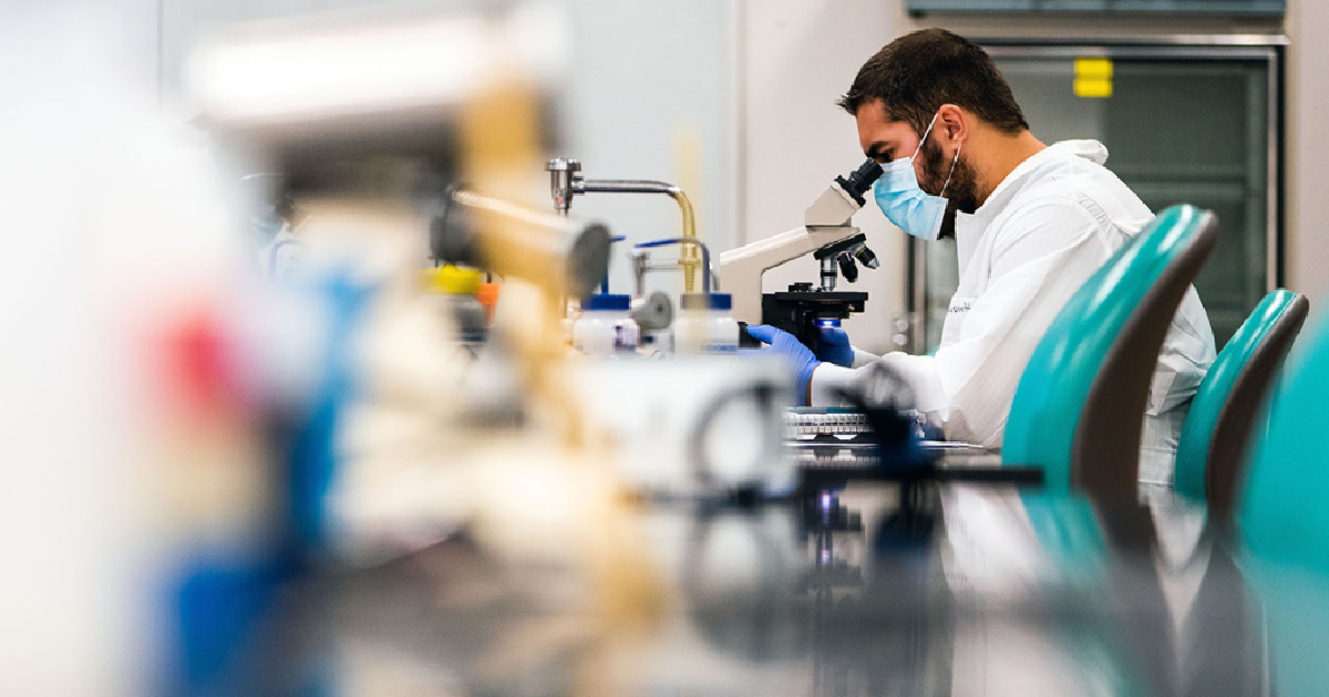 Student in Science Lab