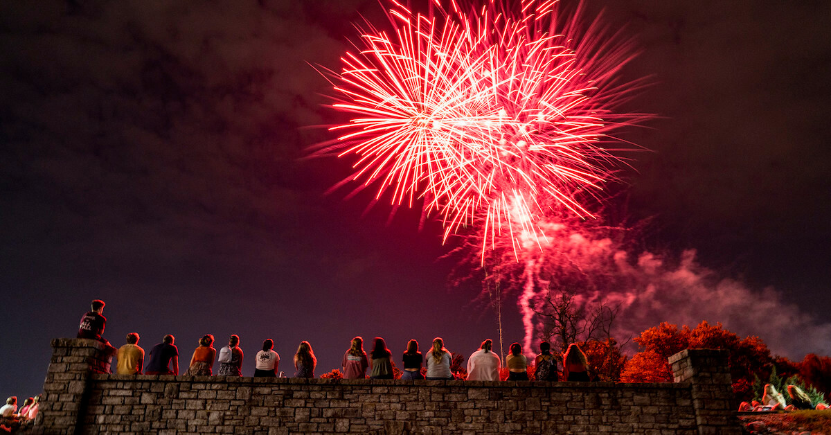 Fireworks on Bellarmine's campus