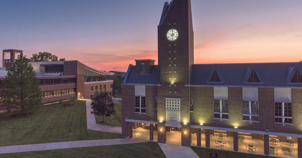 Library and Centro at Dusk