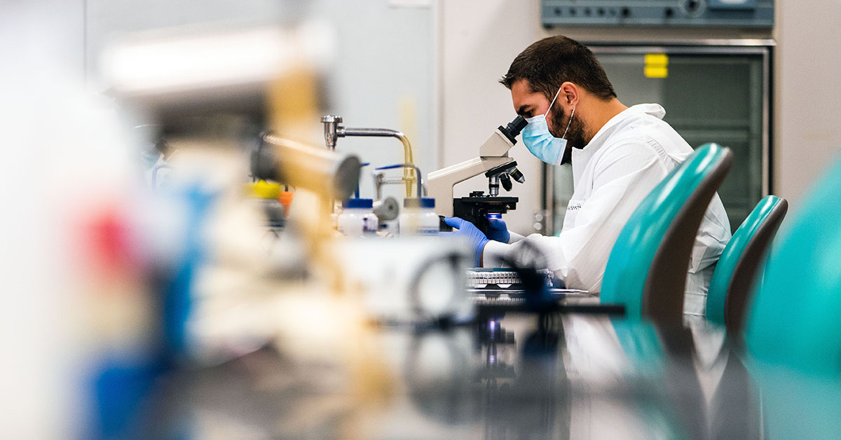 A person in a science lab