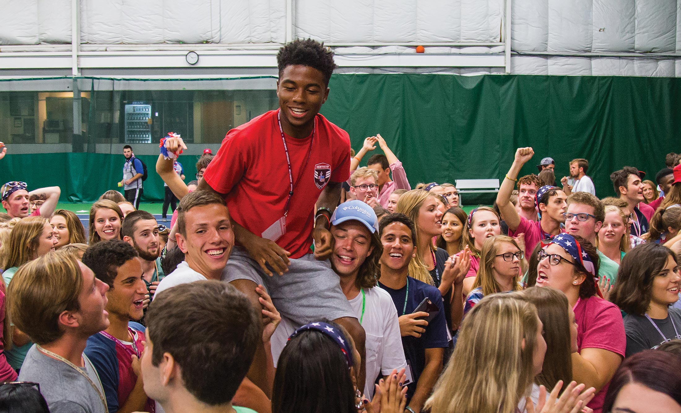 students at orientation