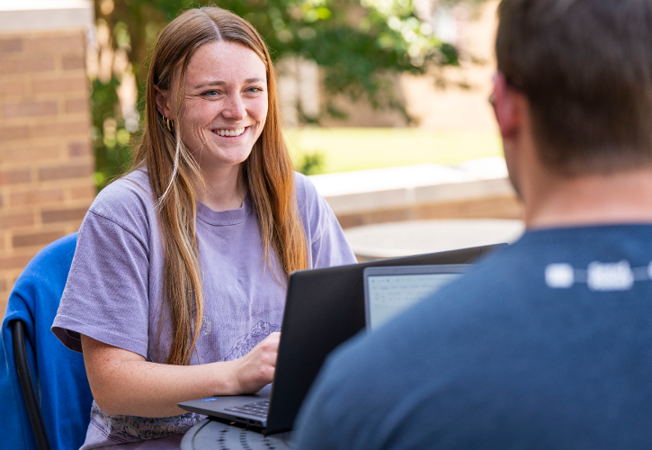 Student on Laptop